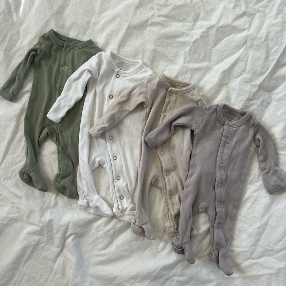 L’ovedbaby sleepers - set of 4 - size preemie/newborn